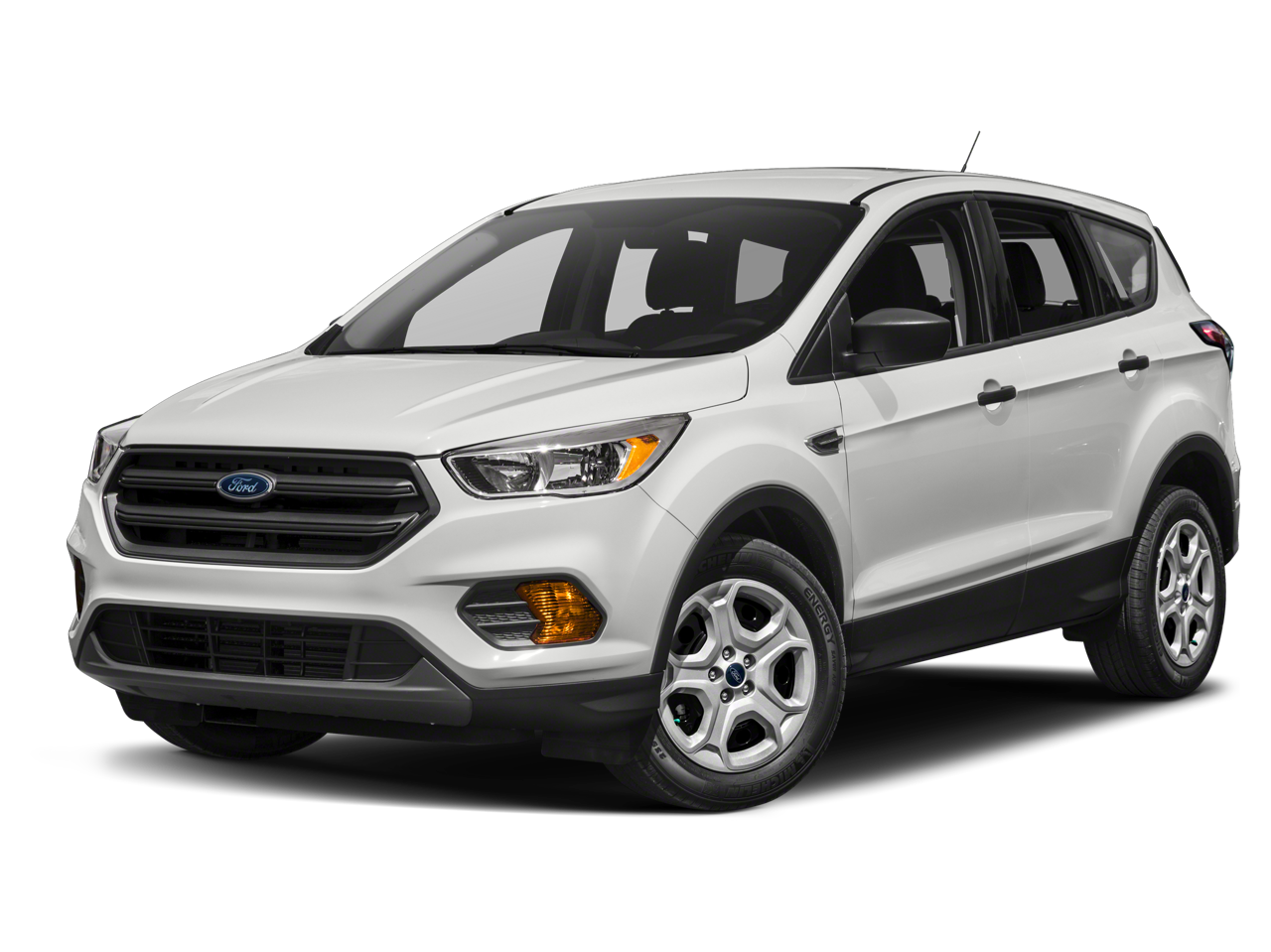 2019 Ford Escape SEL in White — front three-quarter view