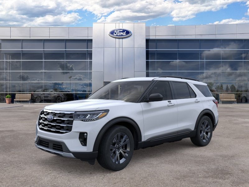 2026 Ford Explorer Active in White — front three-quarter view