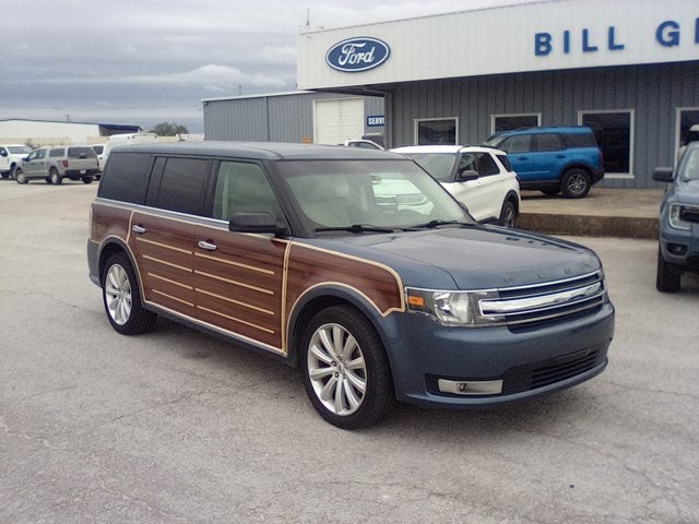 2019 Ford Flex SEL in Blue — front three-quarter view